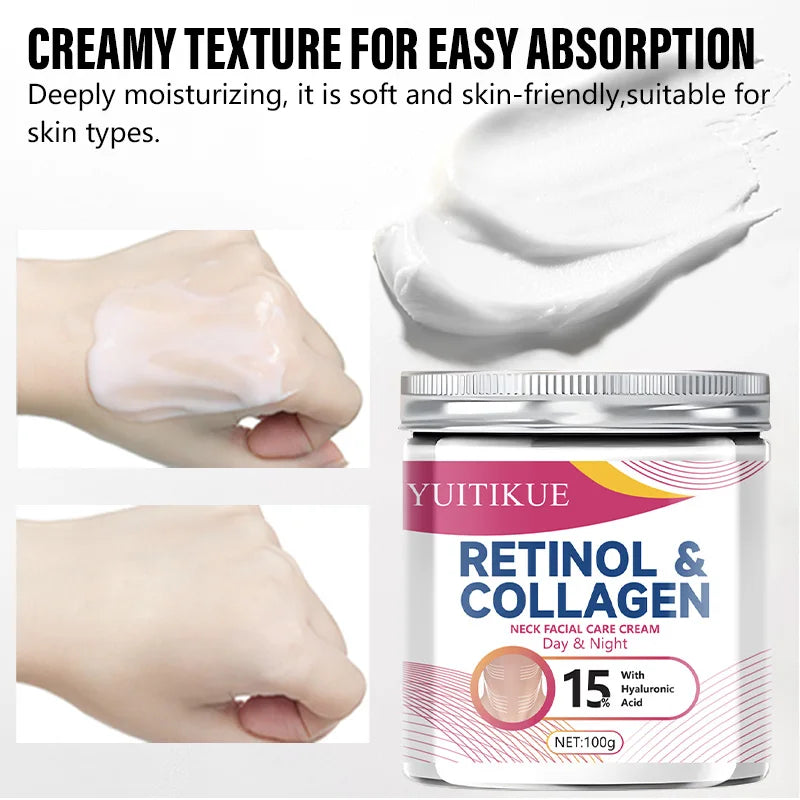 YUITIKUE Retinol Collagen Neck and Face Firming Cream 100g - 4