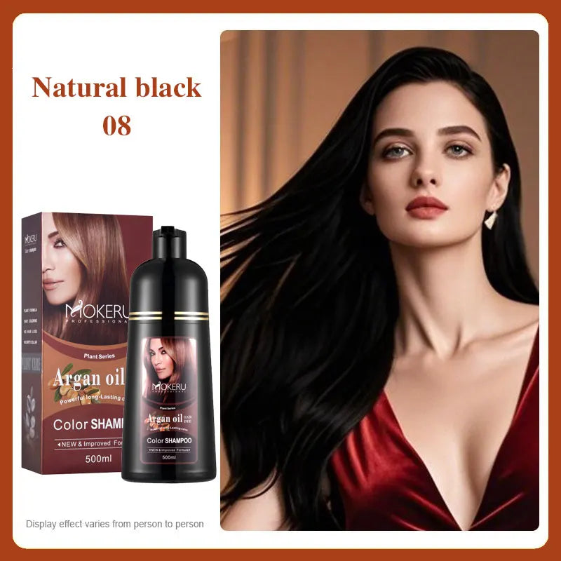 Organic Ginger Hair Blackening Shampoo 500ml Permanent Color Dye