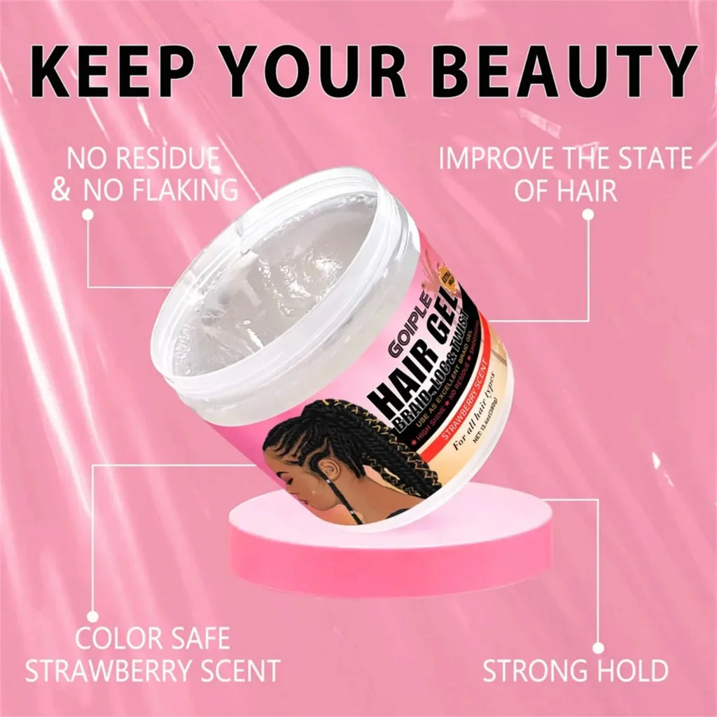 Goiple Braid Hair Gel Set Strawberry Styling Wax with Edge Control