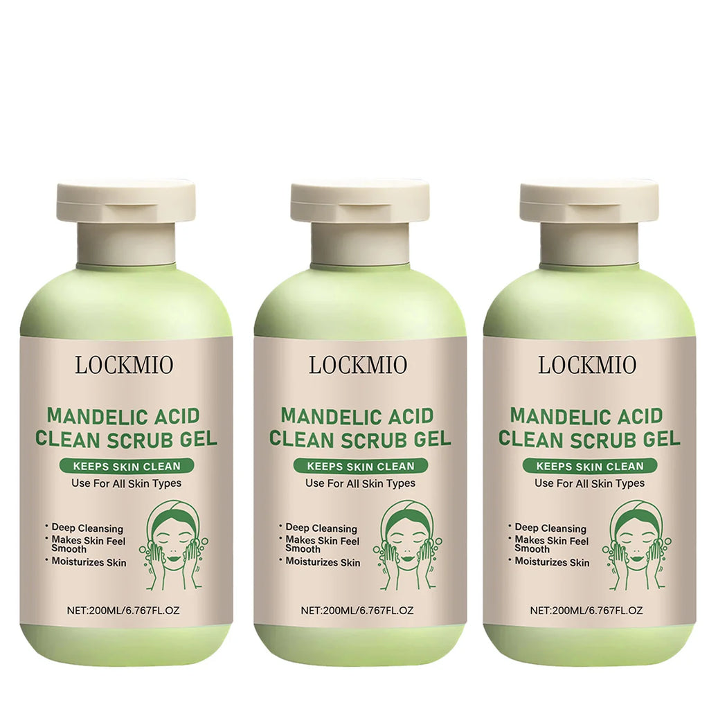 Lockmio Mandelic Acid Facial Exfoliating Scrub Gel Deep Pore Cleanser