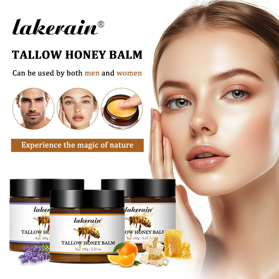 Whipped Beef Tallow and Honey Moisturizing Face and Body Balm