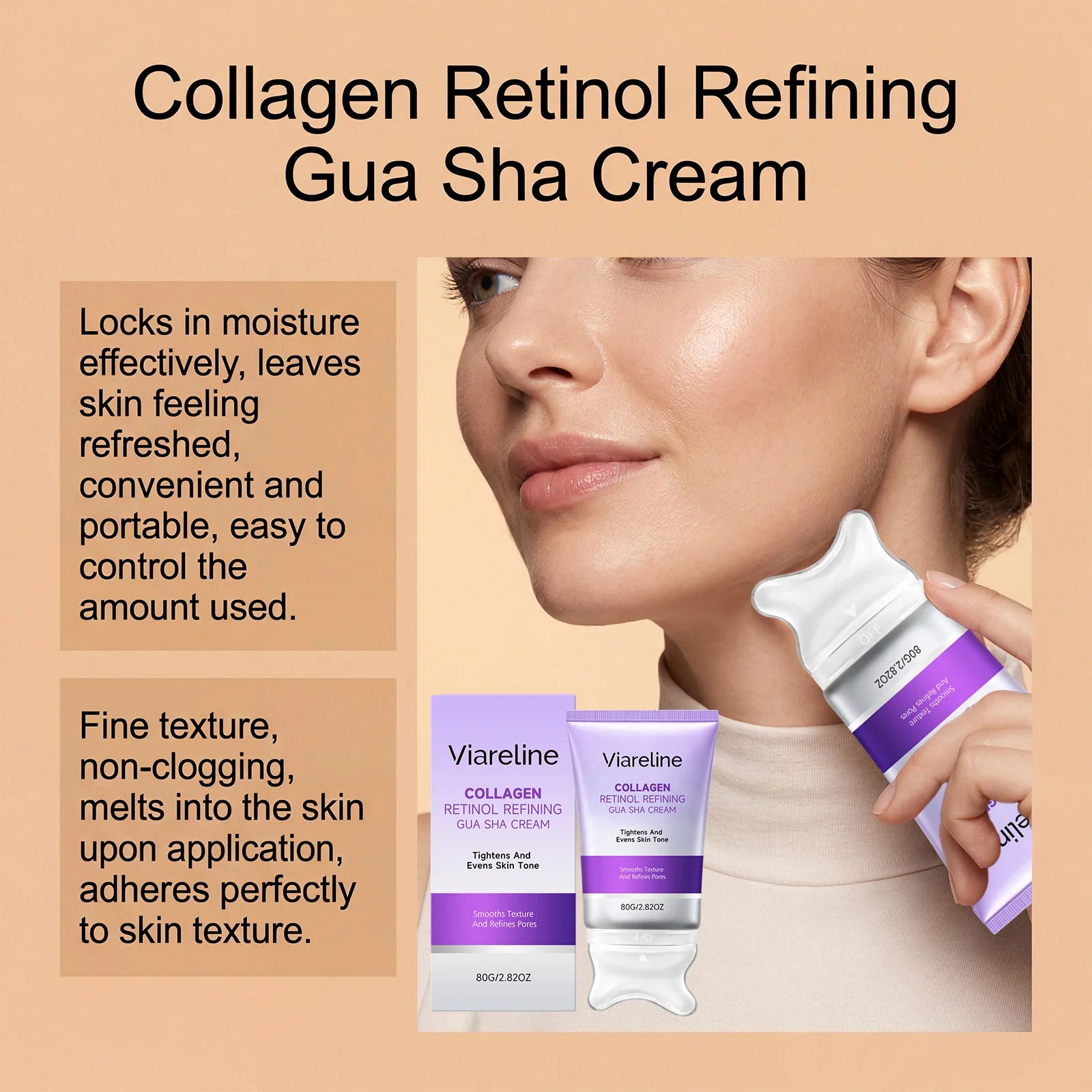 Collagen Retinol Sculpting Gua Sha Facial Cream - 9