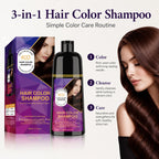 400ml 3 in 1 Hair Color Dye Shampoo for Gray Coverage