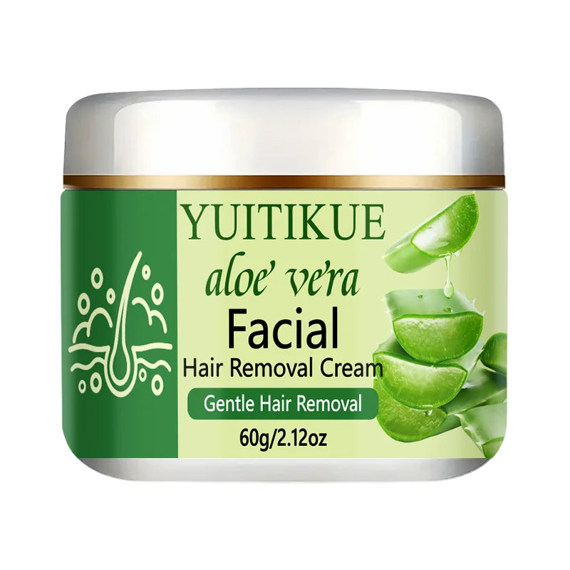 YUITIKUE Aloe Vera Facial Hair Removal Cream Gentle Smooth Skin 60g - 14