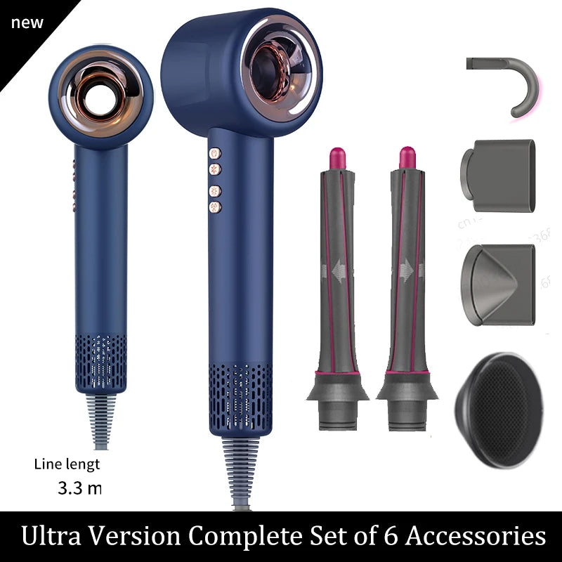 Professional Ionic Hair Dryer - Fast Dry Blow Dryer with Styling Nozzles