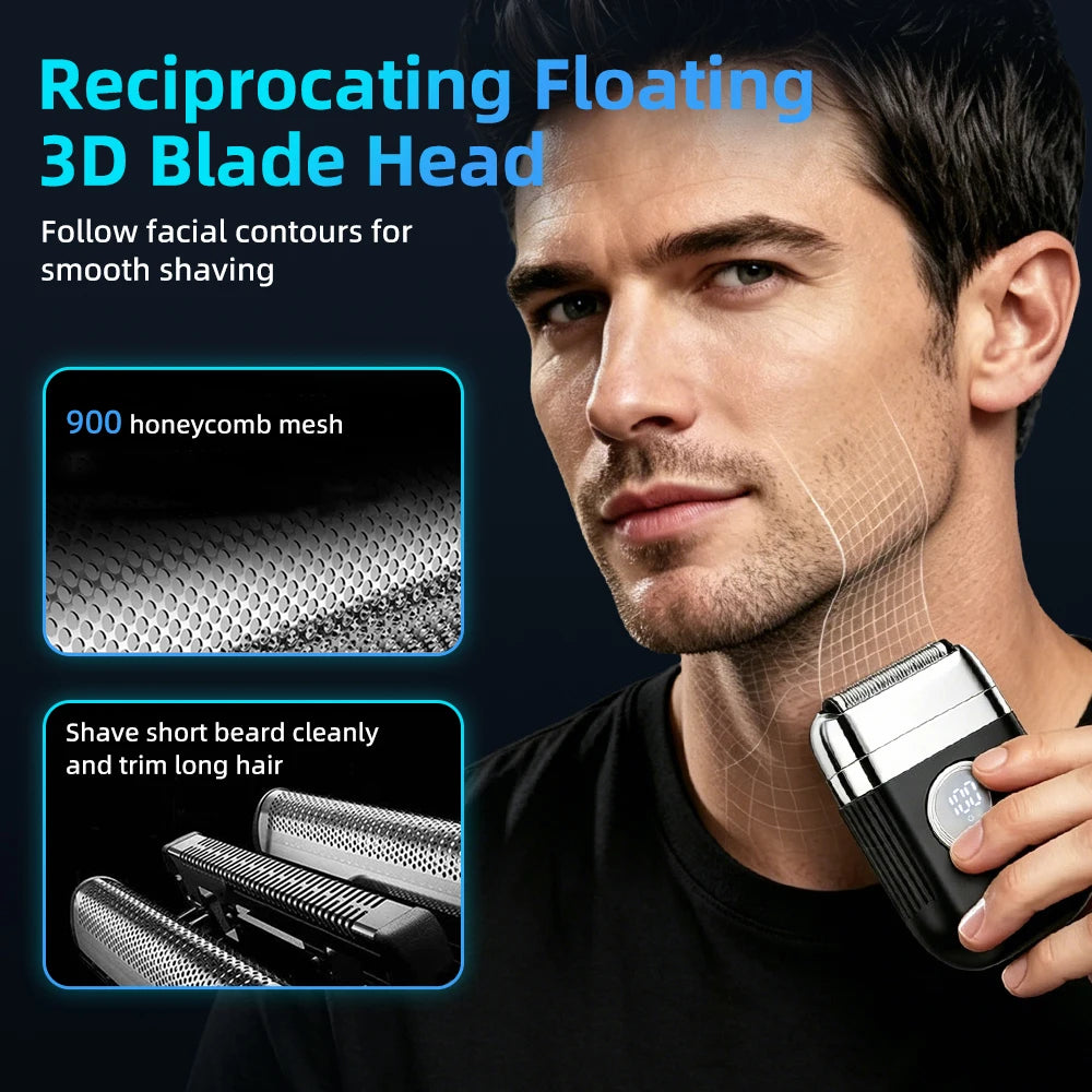 Portable Electric Foil Shaver for Men Wet and Dry Use