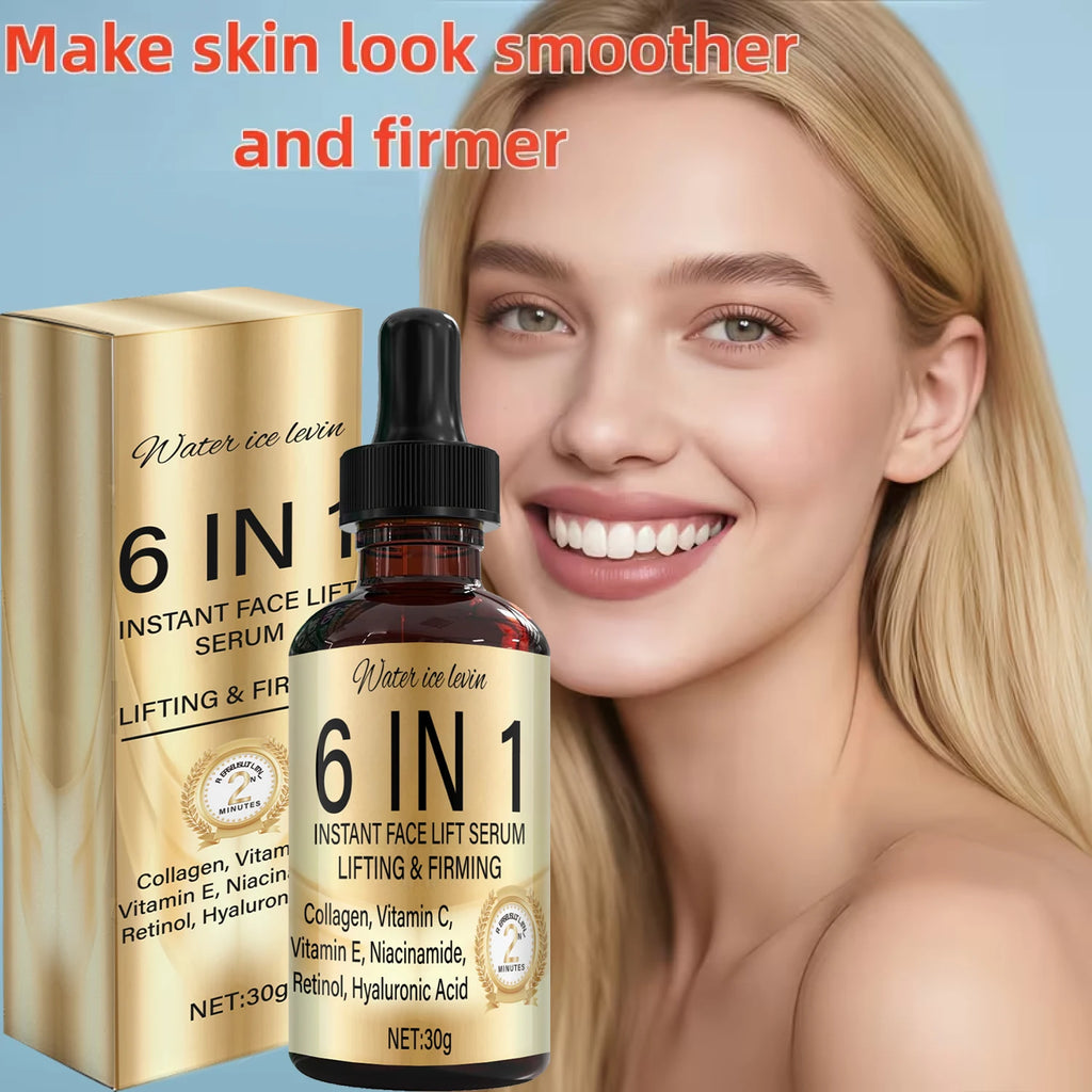 6 in 1 Face Lifting Serum Hyaluronic Acid Retinol Firming Hydrating 30g