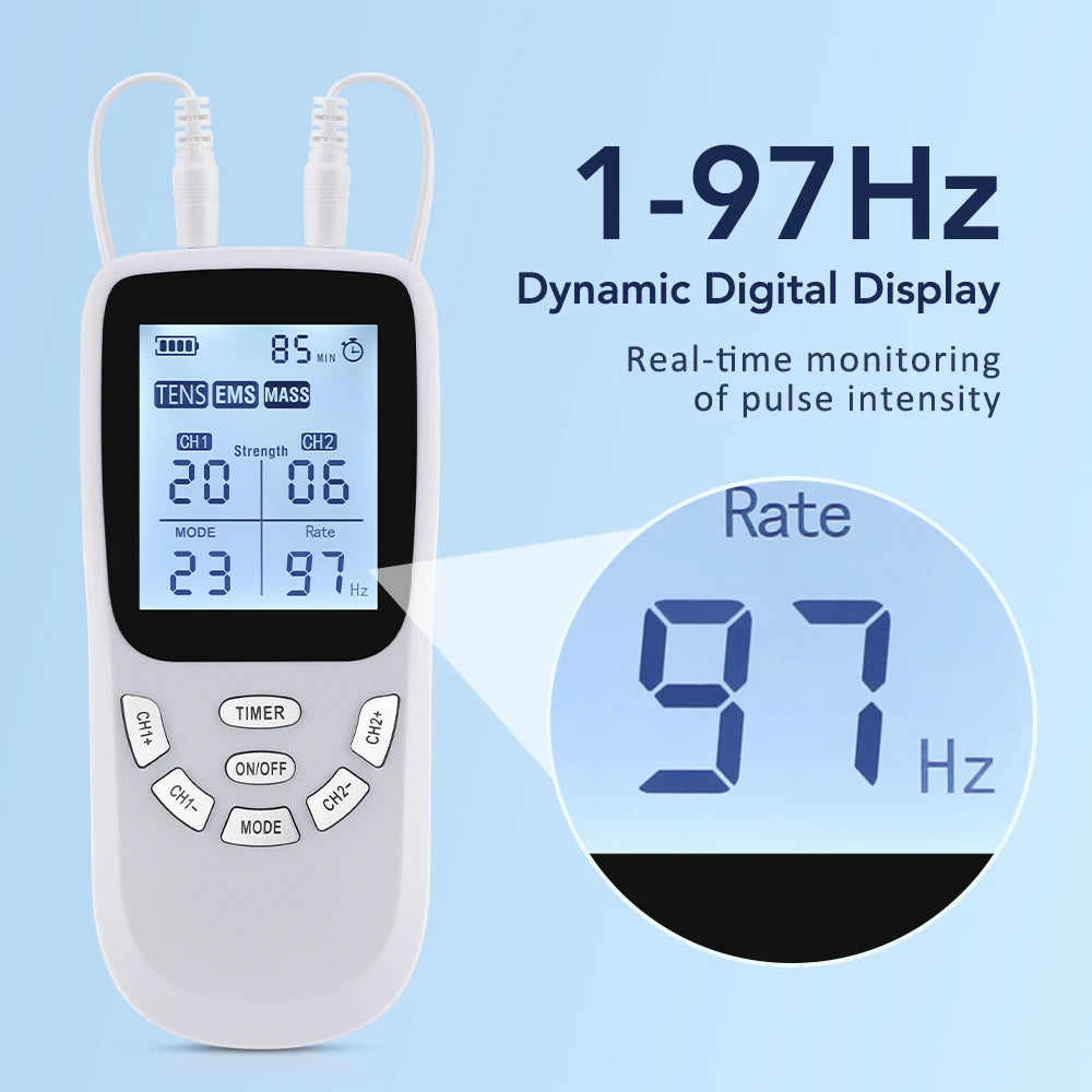 Digital TENS EMS Muscle Stimulator for Pain Relief and Recovery