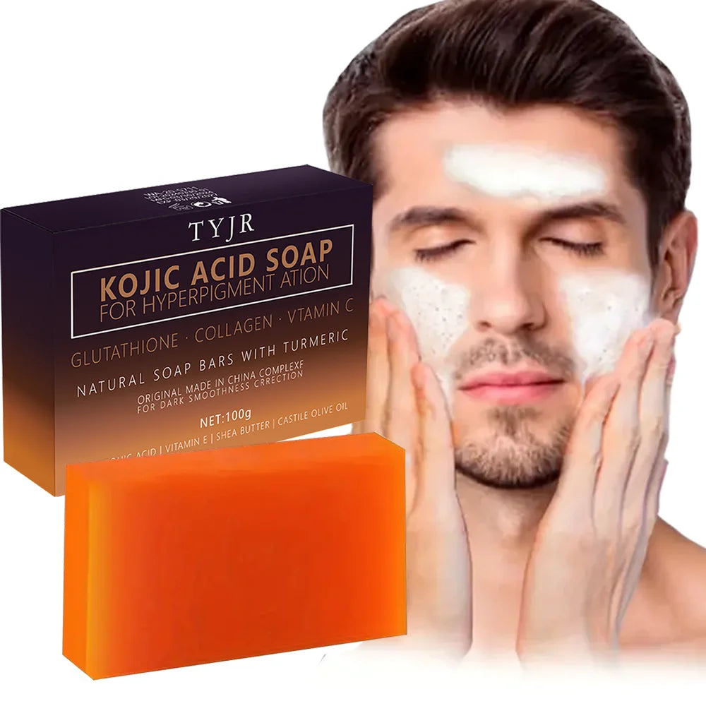 Turmeric Kojic Acid Soap Brightening Exfoliating Face and Body Bar