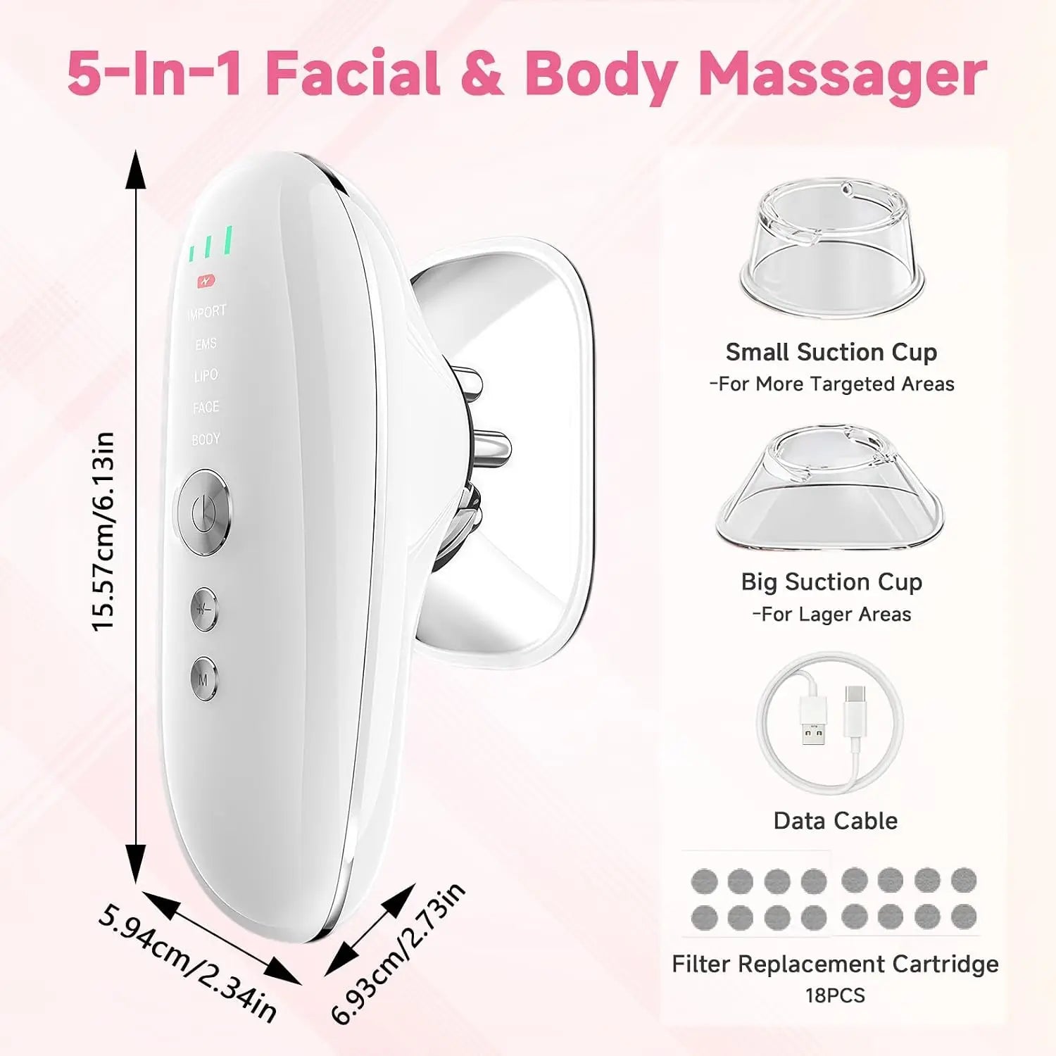 5-in-1 Facial and Body Sculpting Cupping Massager - 5
