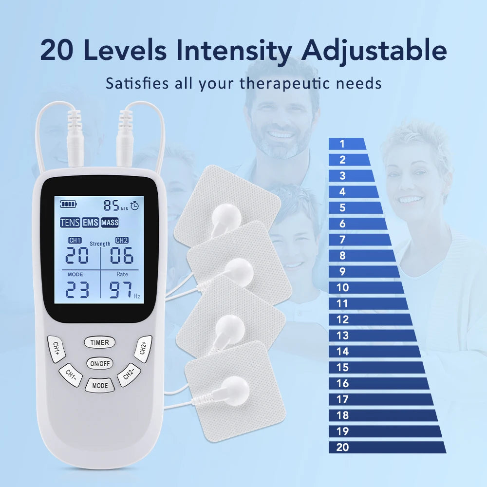 Digital TENS EMS Muscle Stimulator for Pain Relief and Recovery