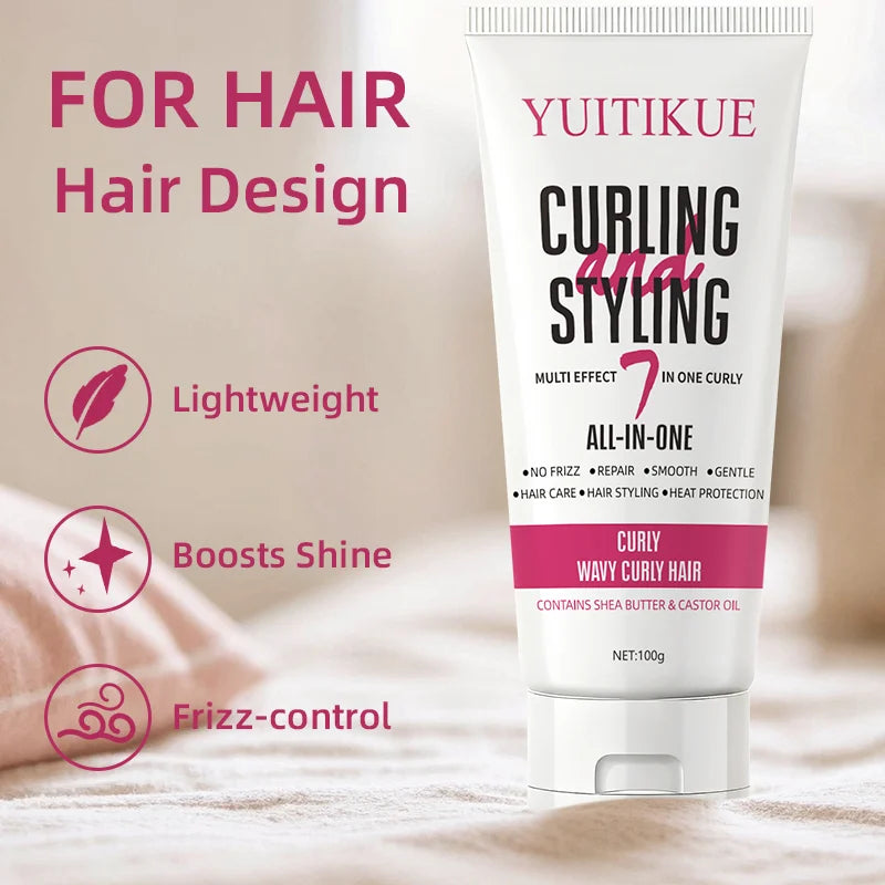 7-in-1 Curling Cream 100g for Curly and Wavy Hair