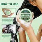 Tea Tree Shampoo Bar Oil Control Anti Dandruff Solid Hair Soap