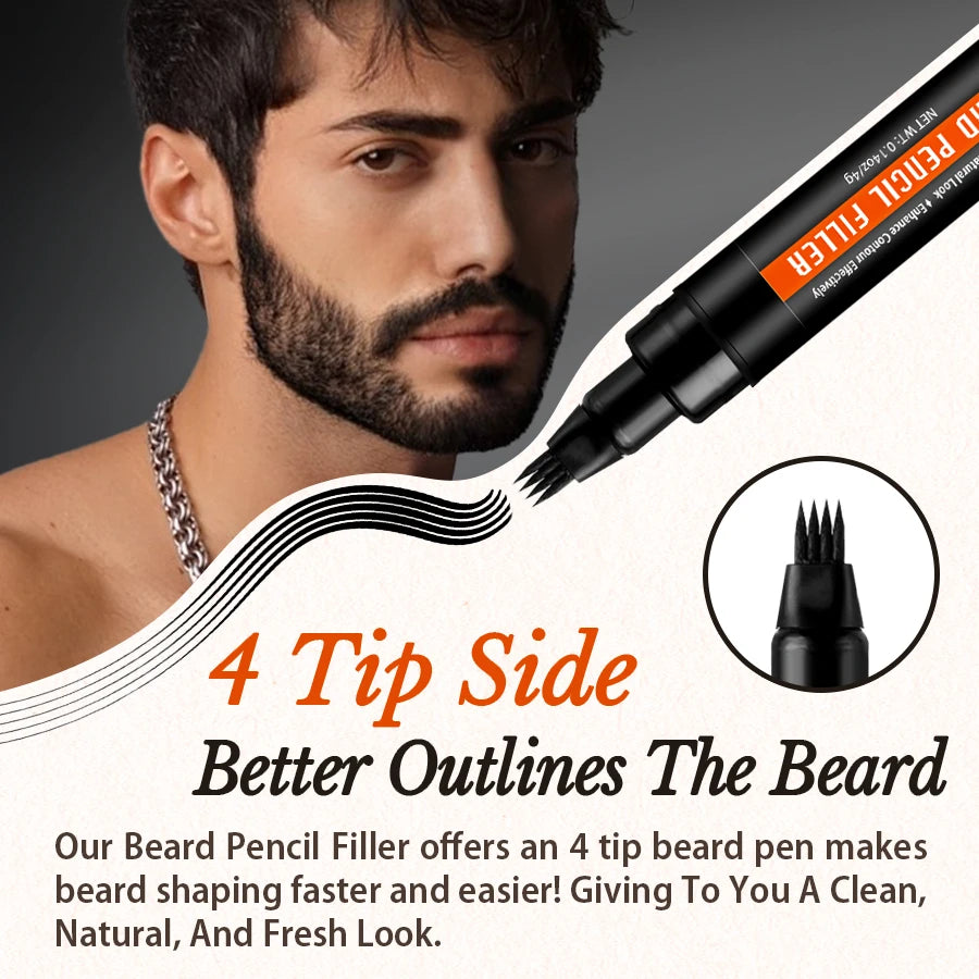 Goiple Men Beard Grooming Kit Shaving Cream and Beard Filler Pen Set - 15