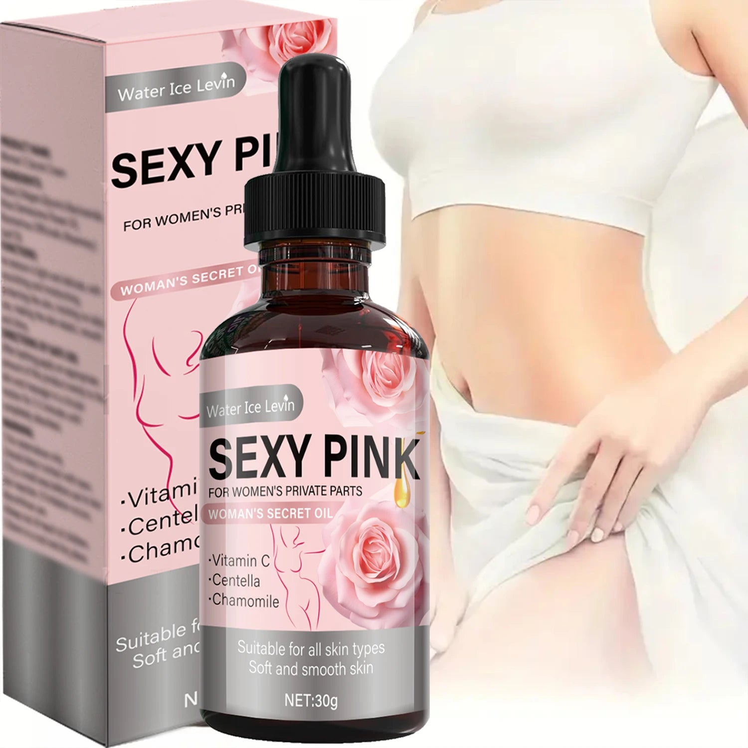 Sexy Pink Intimate Moisturizing Oil Rose Rosemary Body Care Cream - 5