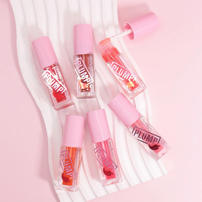 Peiien Plumping Lip Oil Set Glossy Hydrating Lip Gloss for Dry Lips
