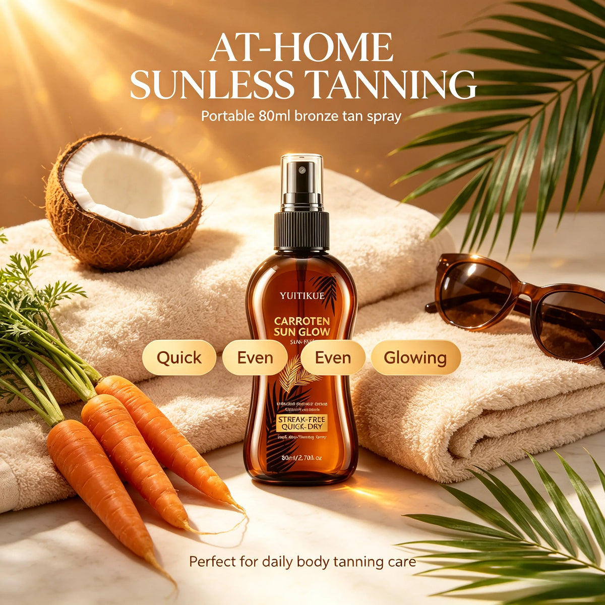 YUITIKUE Self Tanning Spray Streak Free Bronzing Sunless Tanning Mist