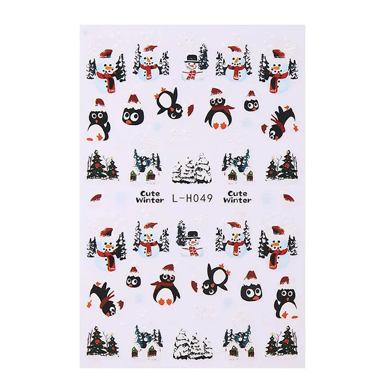3D Christmas Cartoon Nail Art Stickers - 12
