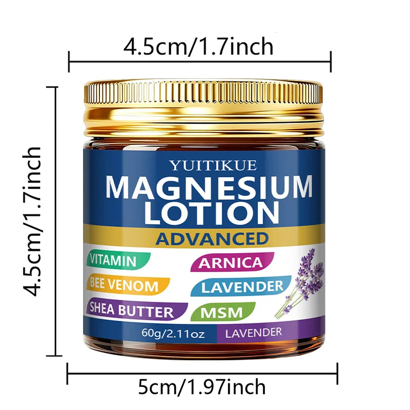YUITIKUE Lavender Magnesium Body Lotion for Dry Skin Relief 60g