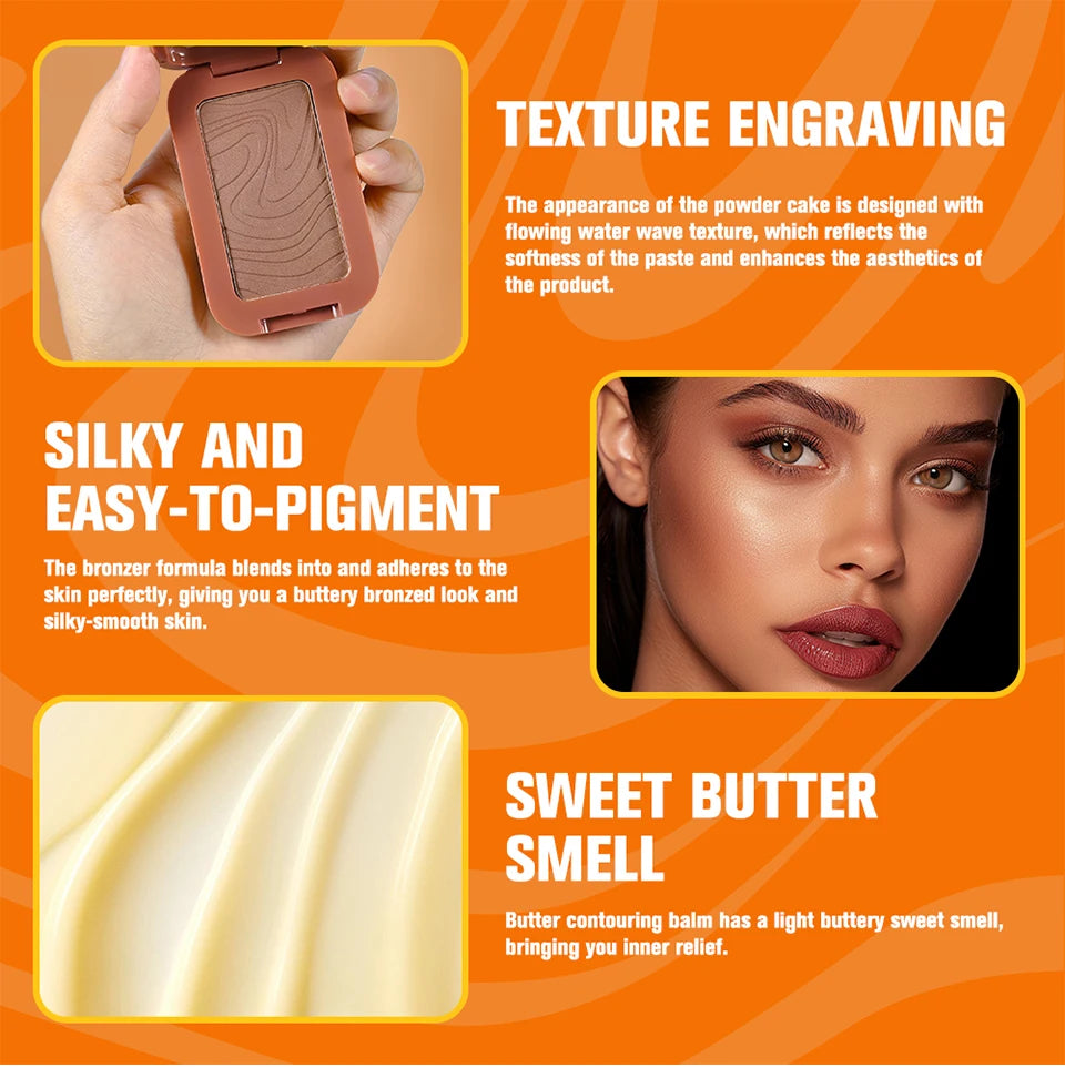 Soft Matte Butter Bronzer Powder for Face Contouring - 8