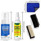 Shoe Cleaner Kit Sneaker Foam and Foot Shoe Deodorizer Spray Set