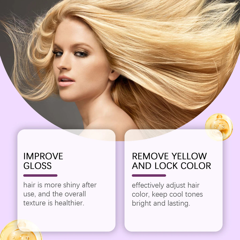 Purple Hair Mask and Shampoo Set for Color Protection