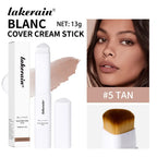 Color-Changing Foundation Stick with Built-in Blending Brush