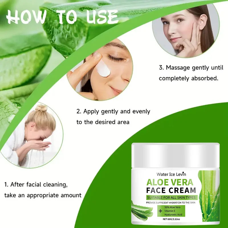 Aloe Vera Face Cream Hydrating Moisturizer for All Skin Types - 6