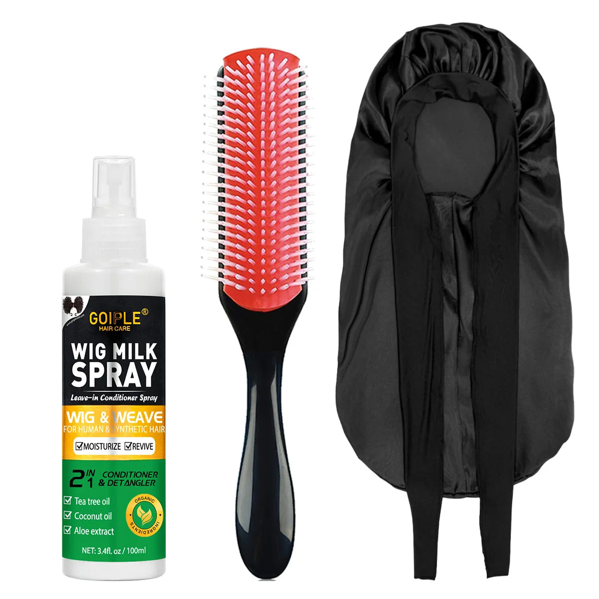 Goiple Wig Milk Spray Detangler and Hair Care Kit for Synthetic Wigs