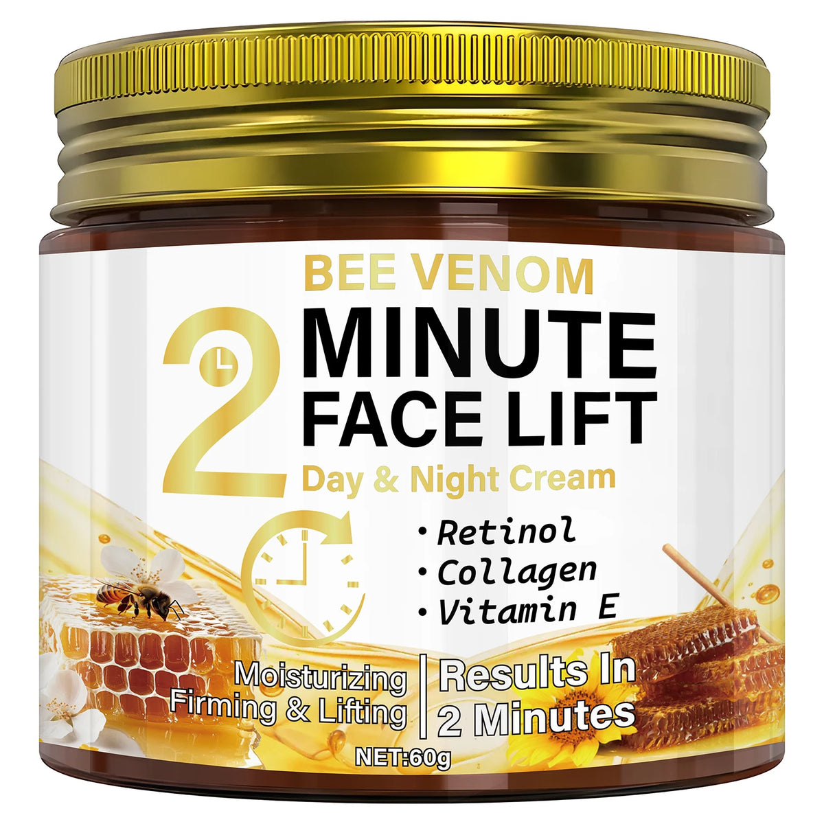Bee Venom Anti Aging Face Cream Retinol Collagen Firming Moisturizer