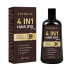 4 in 1 Brown Hair Dye Shampoo 100ml Color Treatment