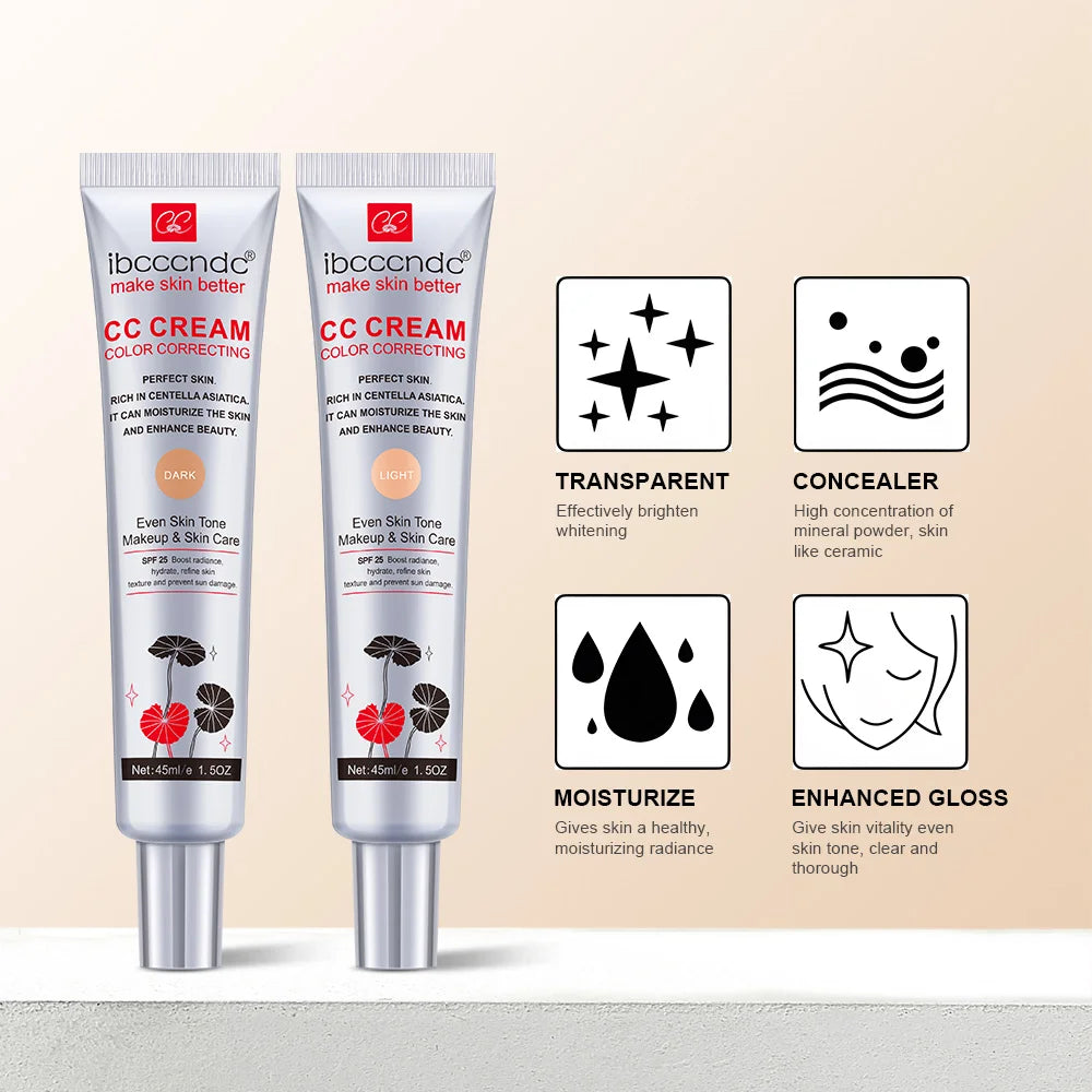 Color Correcting CC Cream and Sunscreen Blush Stick Set - 3