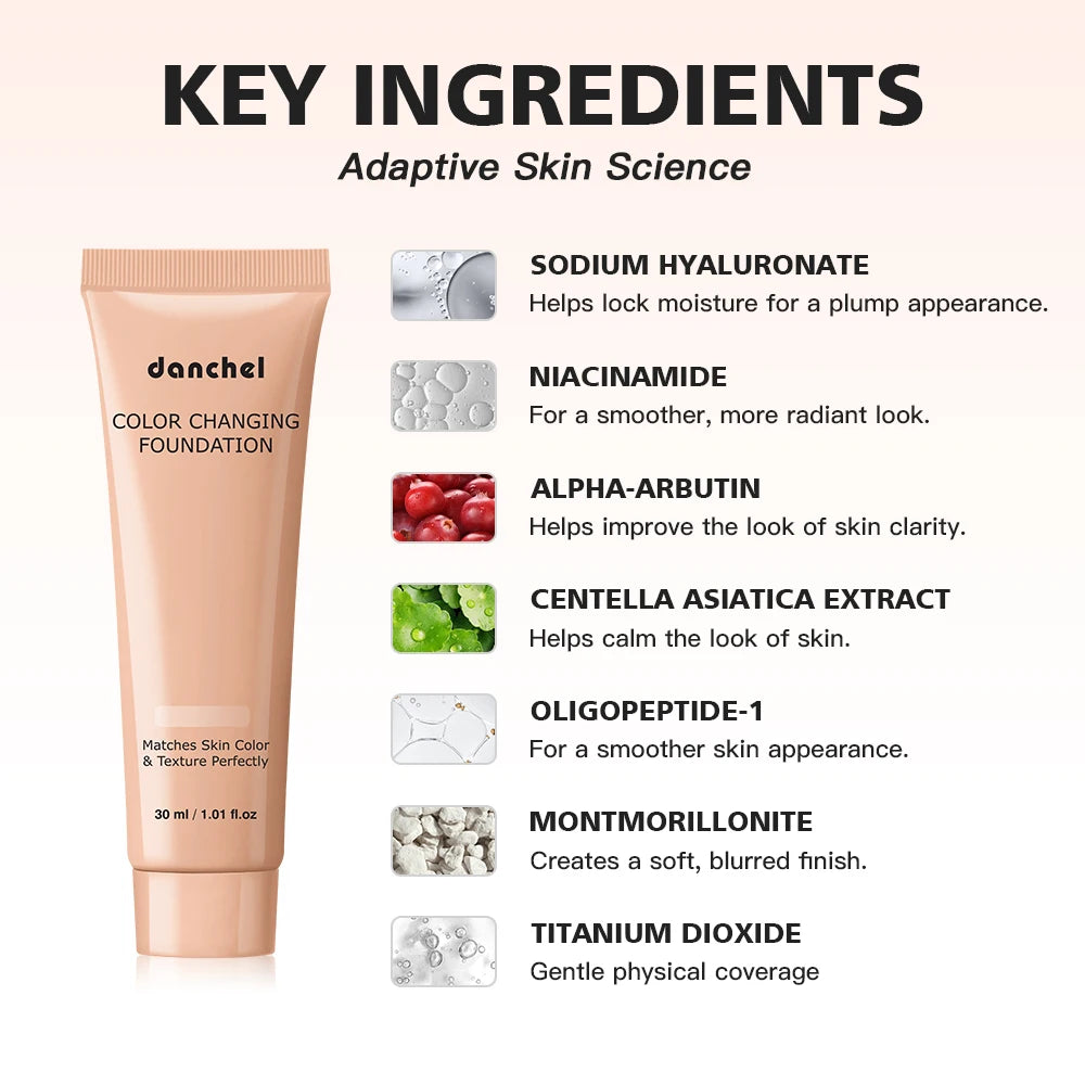 Color-Changing Liquid Foundation for Flawless Skin Tone