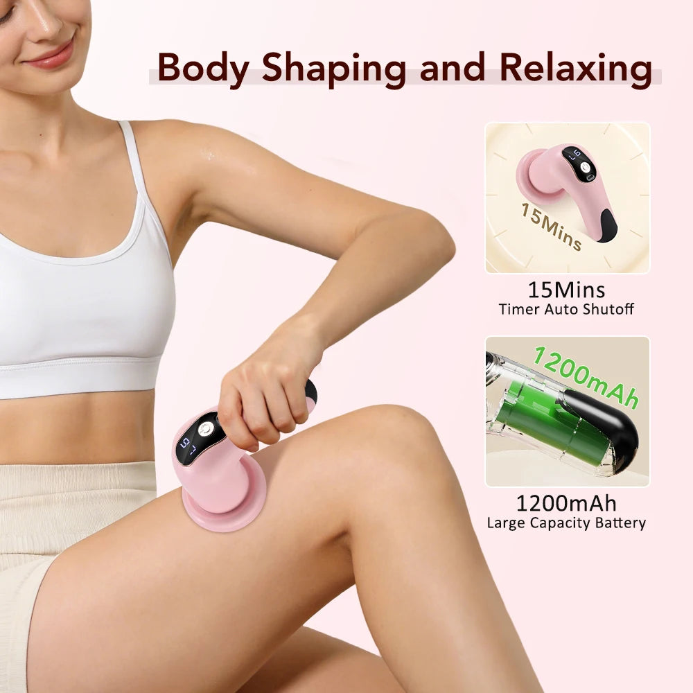 Portable Cordless Body Massaging Wand with 5 Massage Heads - 11