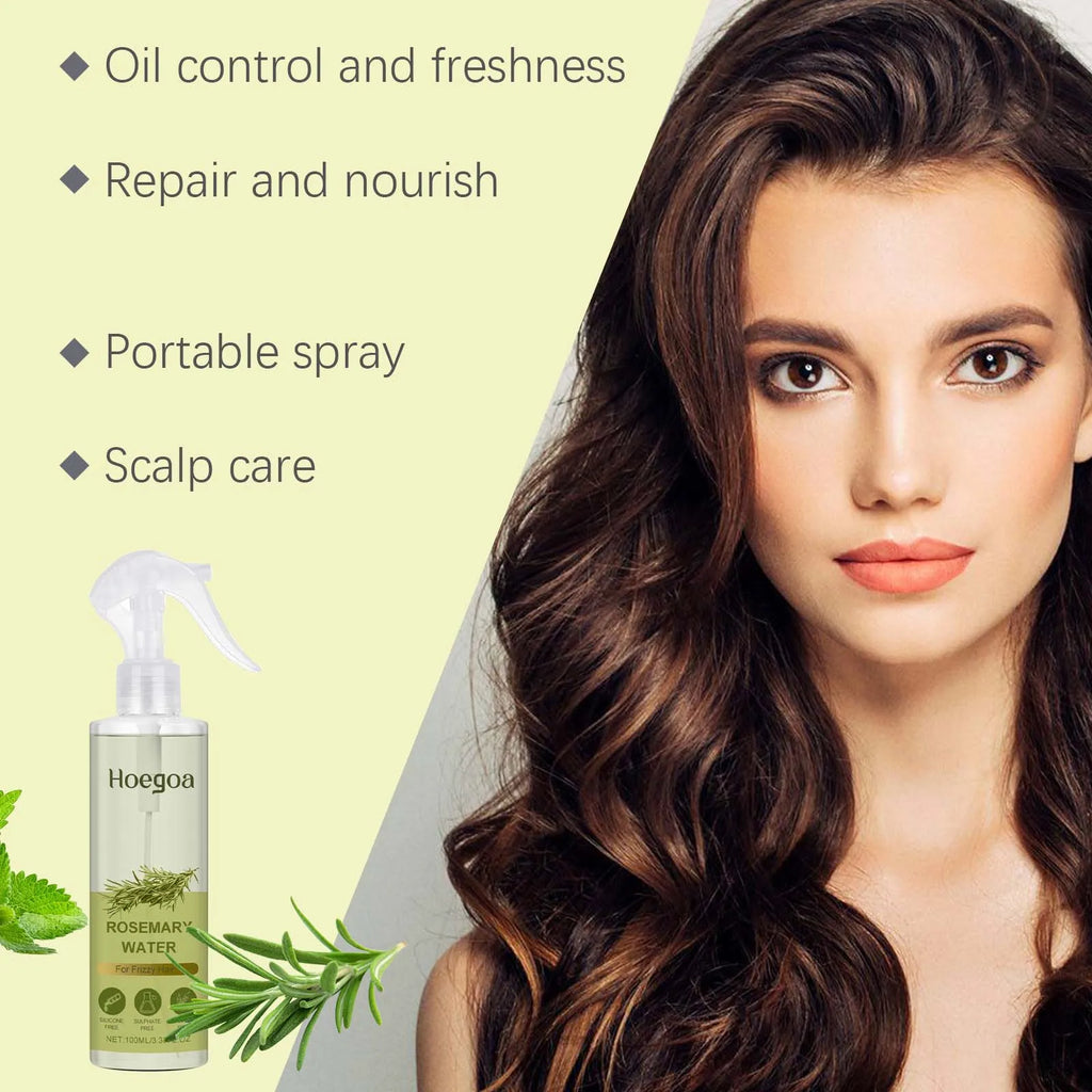 Rosemary Hair Strengthening Spray for Frizz Control and Growth