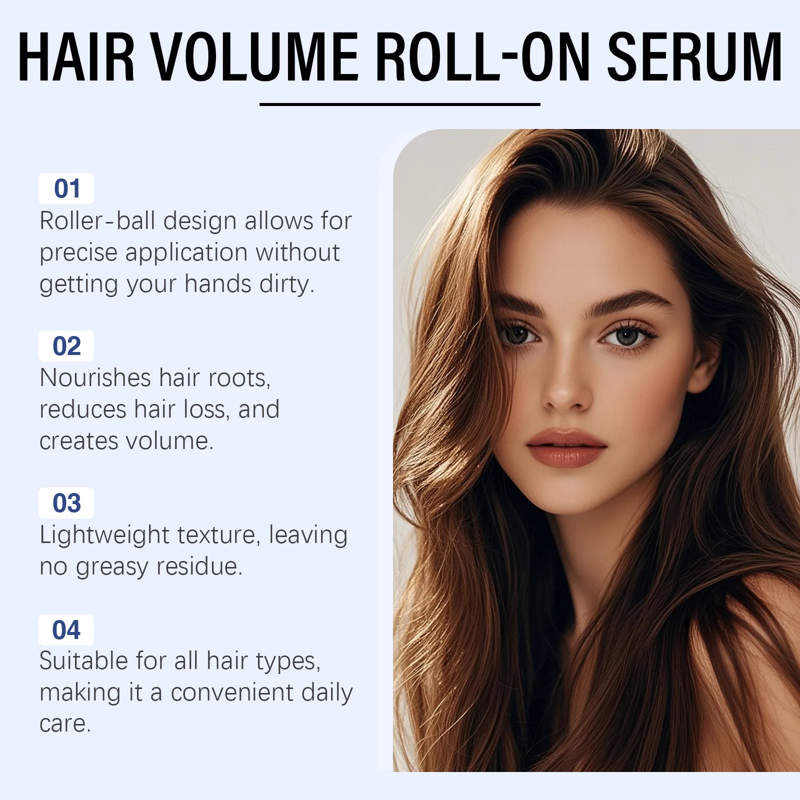 Rosemary Oil Hair Volume Roll On Serum for Scalp Follicle Stimulation
