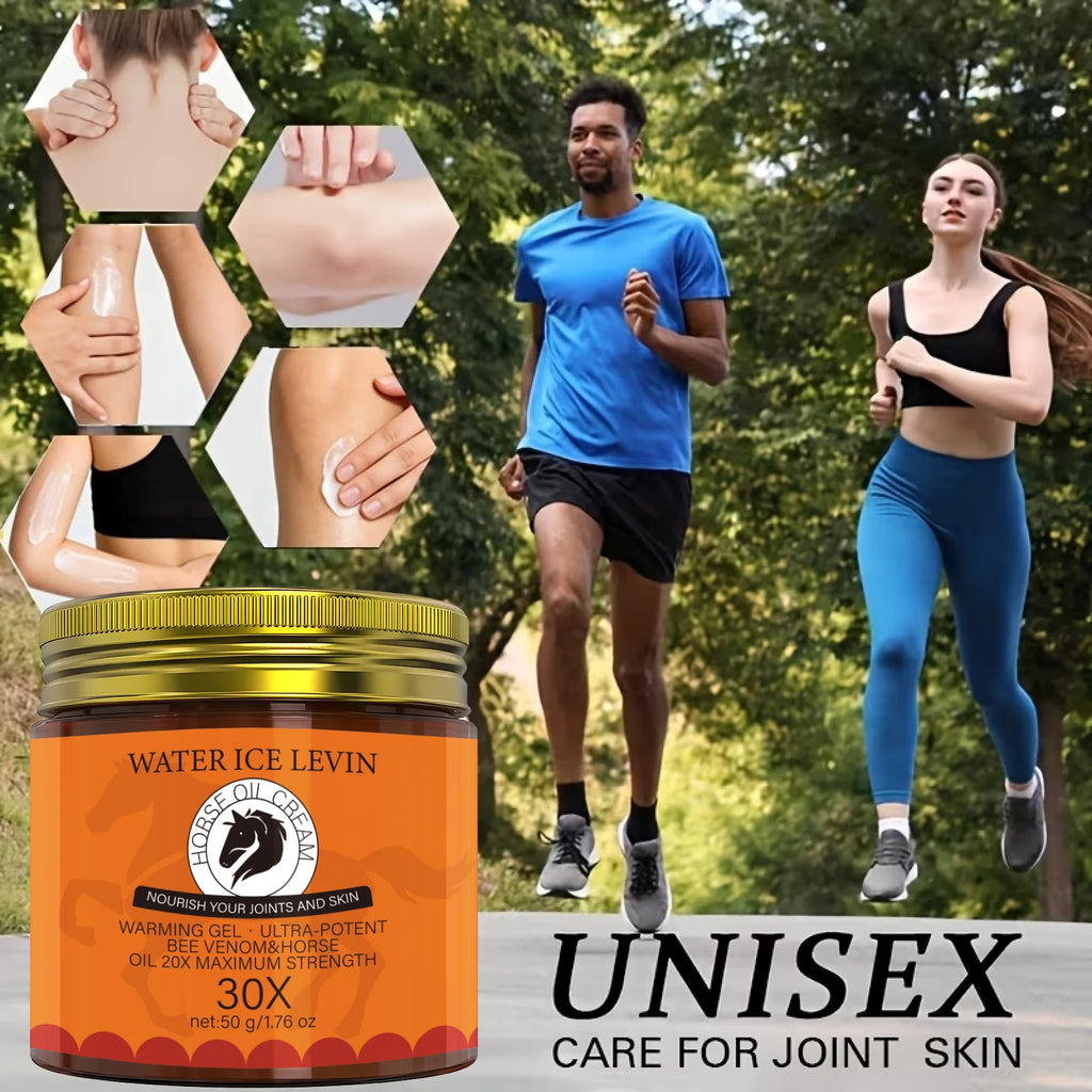 Horse Oil Cream Bee Venom Warming Joint and Skin Nourishing Balm 50g