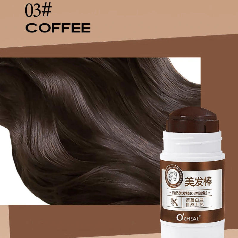 O'CHEAL Waterproof Hair Dye Stick for Gray Hair Coverage