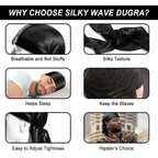 Silk Durag for Men Wave Cap Adjustable Breathable Hair Pirate Hat