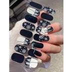 Christmas Semi-Cured Gel Nail Wraps with Winter Snowflake Designs