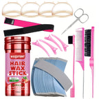 Hair Wax Stick with Styling Accessories Kit for Flyaway Control