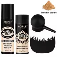Hair Building Fibers and Spray Thickening Set 4 Piece Kit