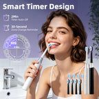 Rechargeable Electric Sonic Toothbrush with 5 Modes and Smart Timer