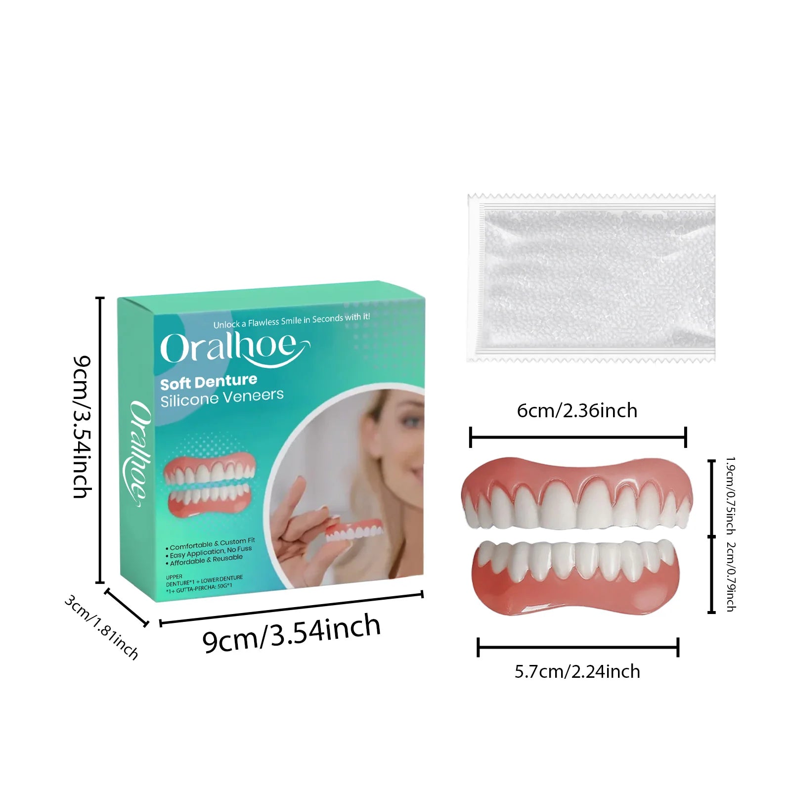Flexible Silicone Cosmetic Dentures for Natural Smile - 6