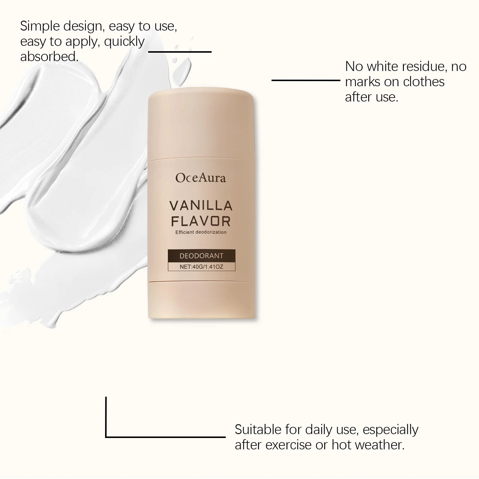 Long-Lasting Vanilla Scent Underarm Deodorant Stick - 9