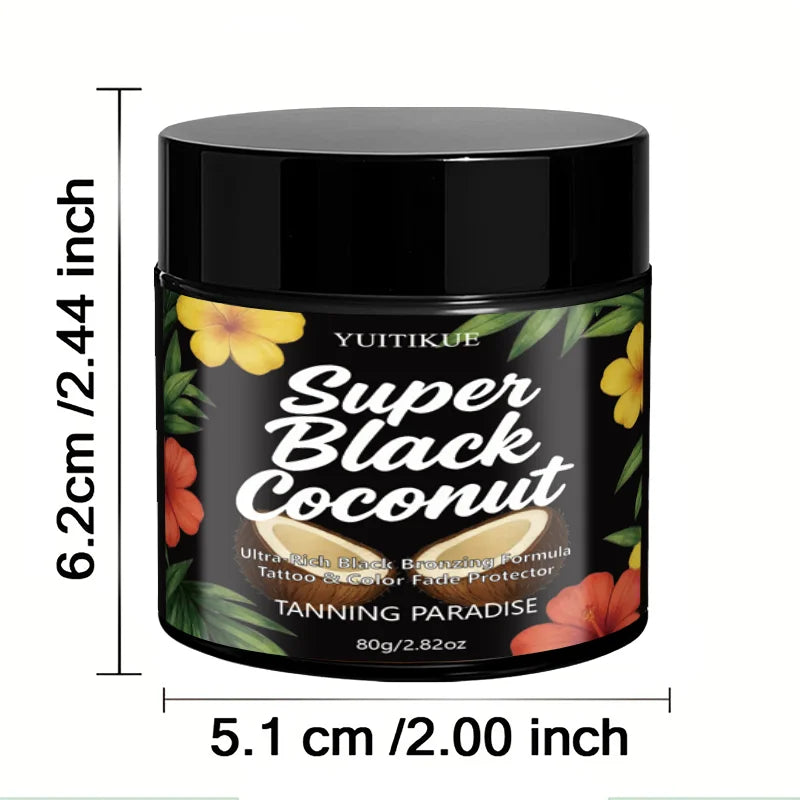 Yuitikue Super Black Coconut Tanning Cream Ultra Dark Bronzer 80g - 9