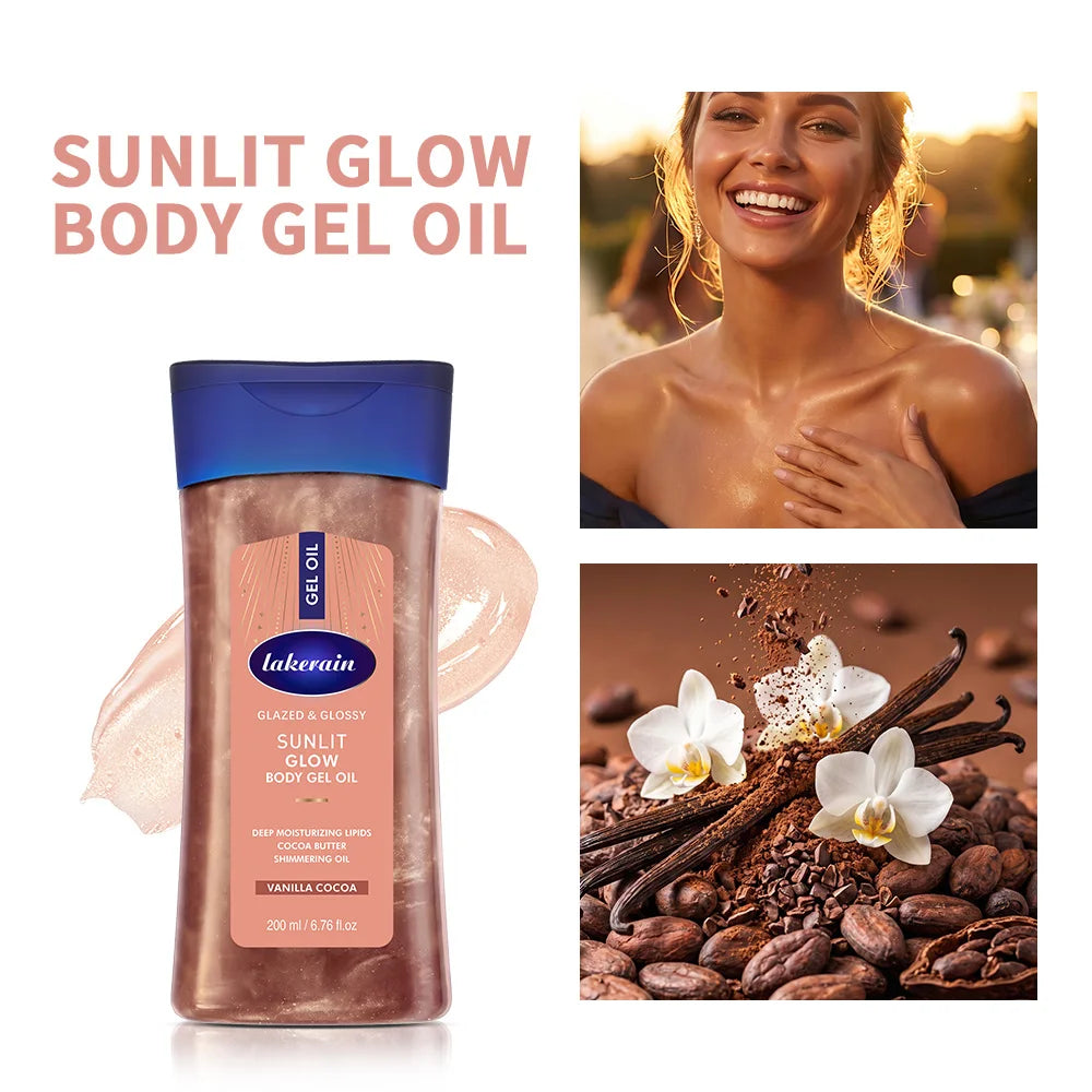 Hydrating Shimmer Body Gel Oil for Radiant Skin