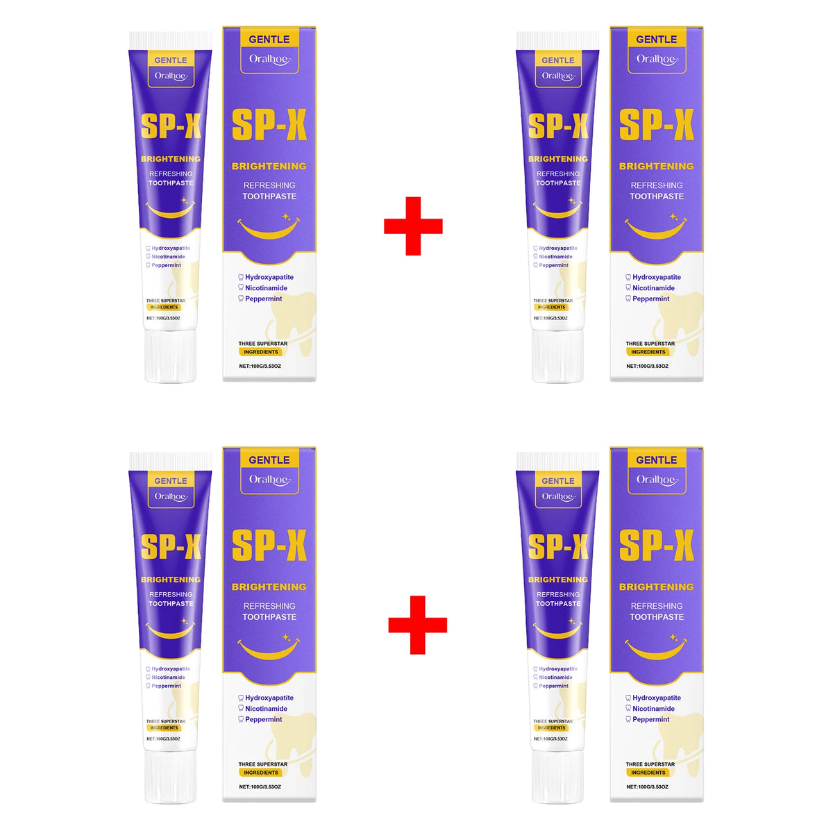Brightening Toothpaste for Stain Removal and Fresh Breath
