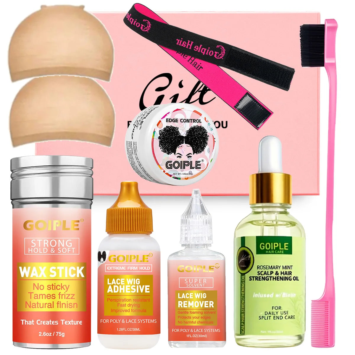 Goiple Hair Wax Stick and Edge Control Styling Kit with Accessories