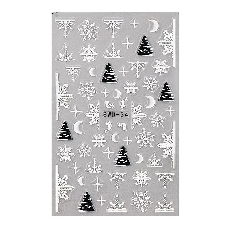 3D Christmas Cartoon Nail Art Stickers